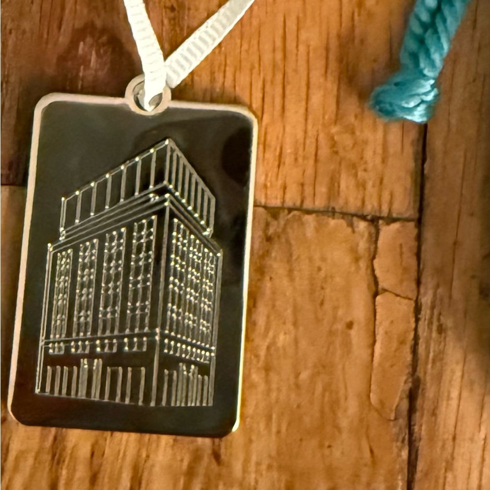 Tiffany & Co. Blue Gift Bag with Silver Landmark Tag